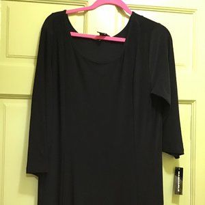 Nina Leonard Black Jersey Dress, size XL.  NWT.